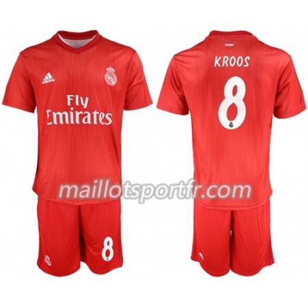Maillot de Foot Real Madrid Kroos 8 Enfant Troisieme 2018/19